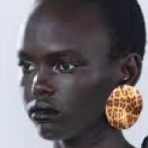 Zara Leopard Statement Earrings